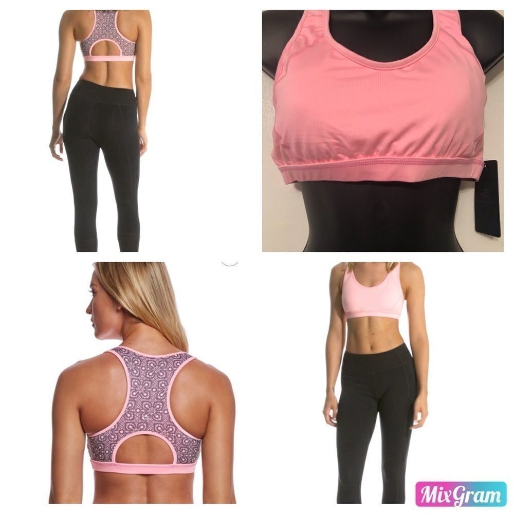 Pink Lotus Yoga and Sport Bra Small nwt